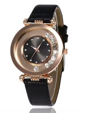 WWG Women Fancy Quartz Watch. Color Black. Size OS.